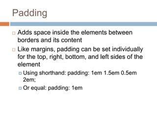 Css layouts-continued | PPT | Web Design and HTML | Internet