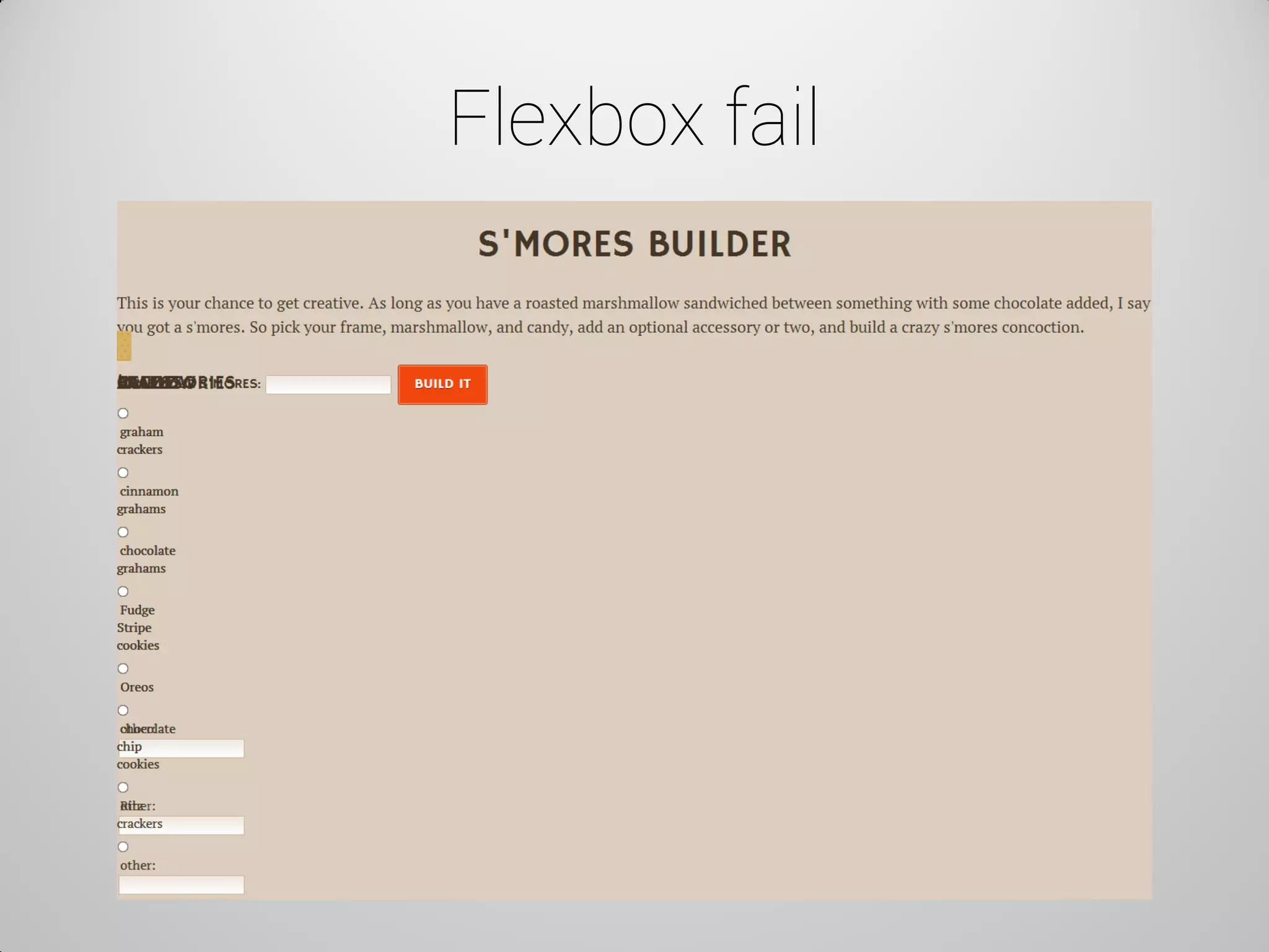 Flexbox fail  