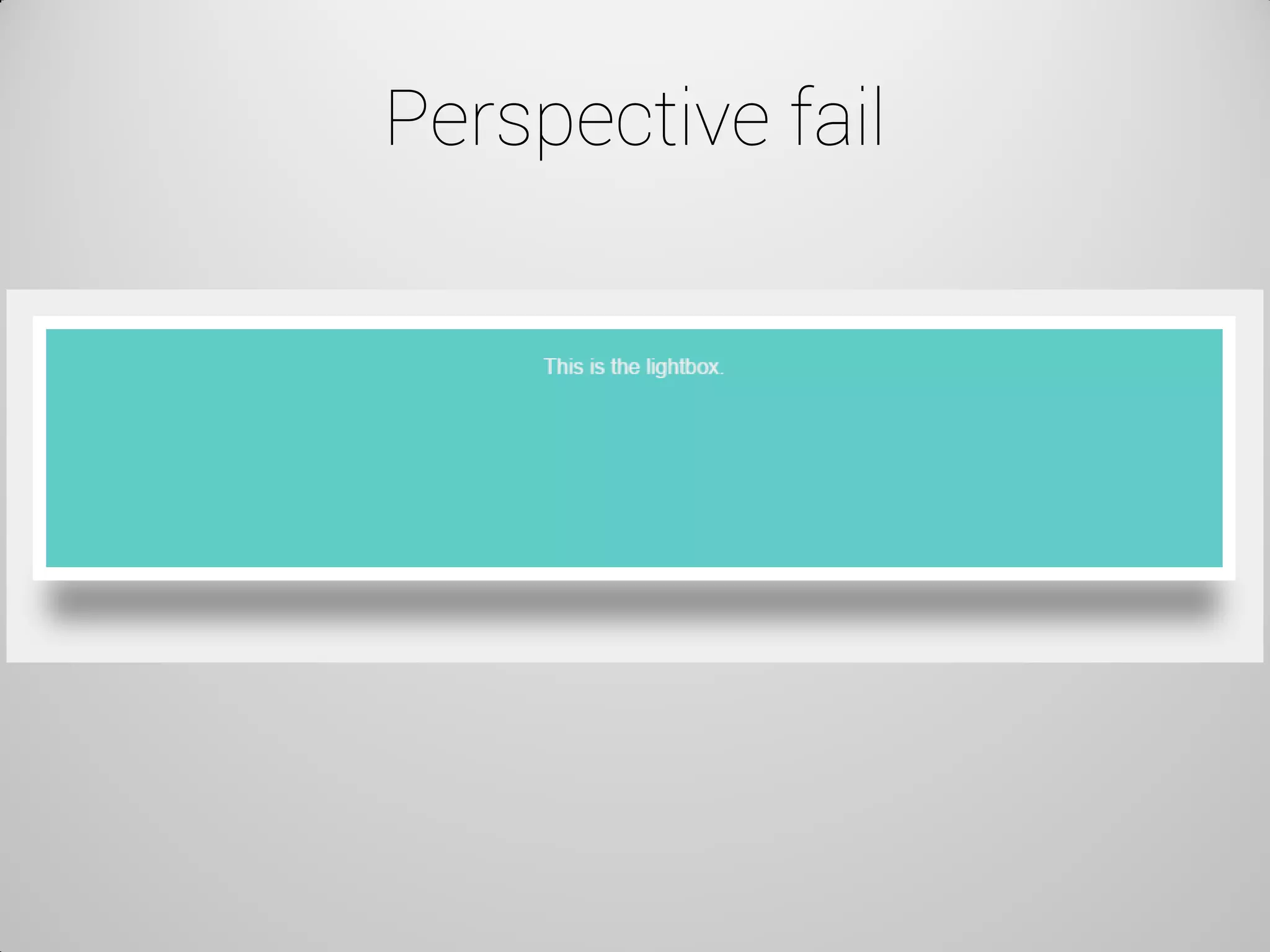 Perspective fail  