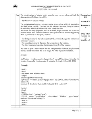 CSS-three years solved model paper msbte | PDF