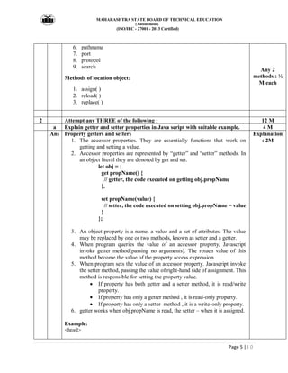 CSS-three years solved model paper msbte | PDF