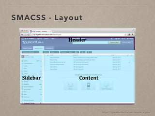 SMACSS - Layout
https://speakerdeck.com/snookca/your
 