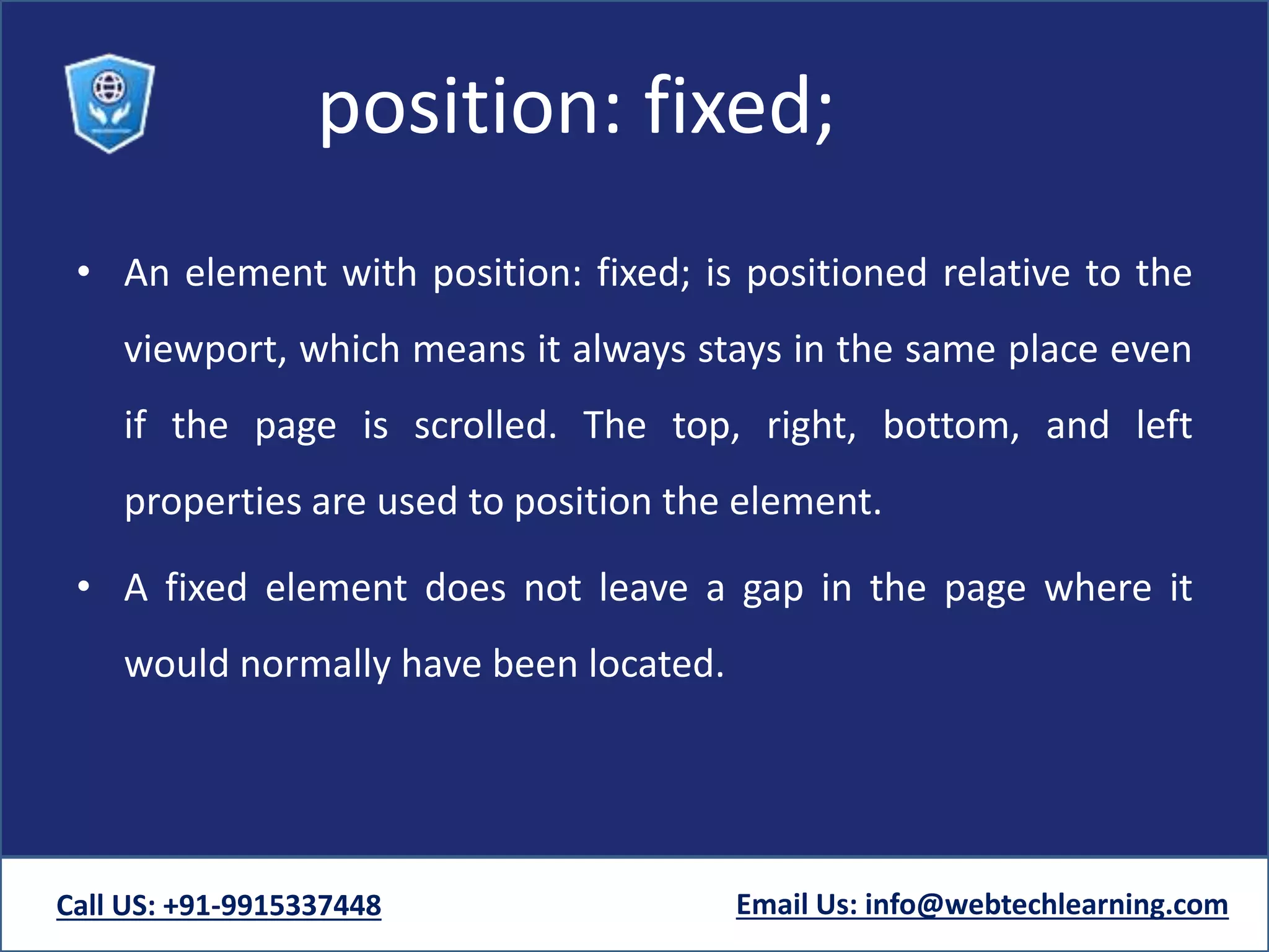 Css position | PPTX