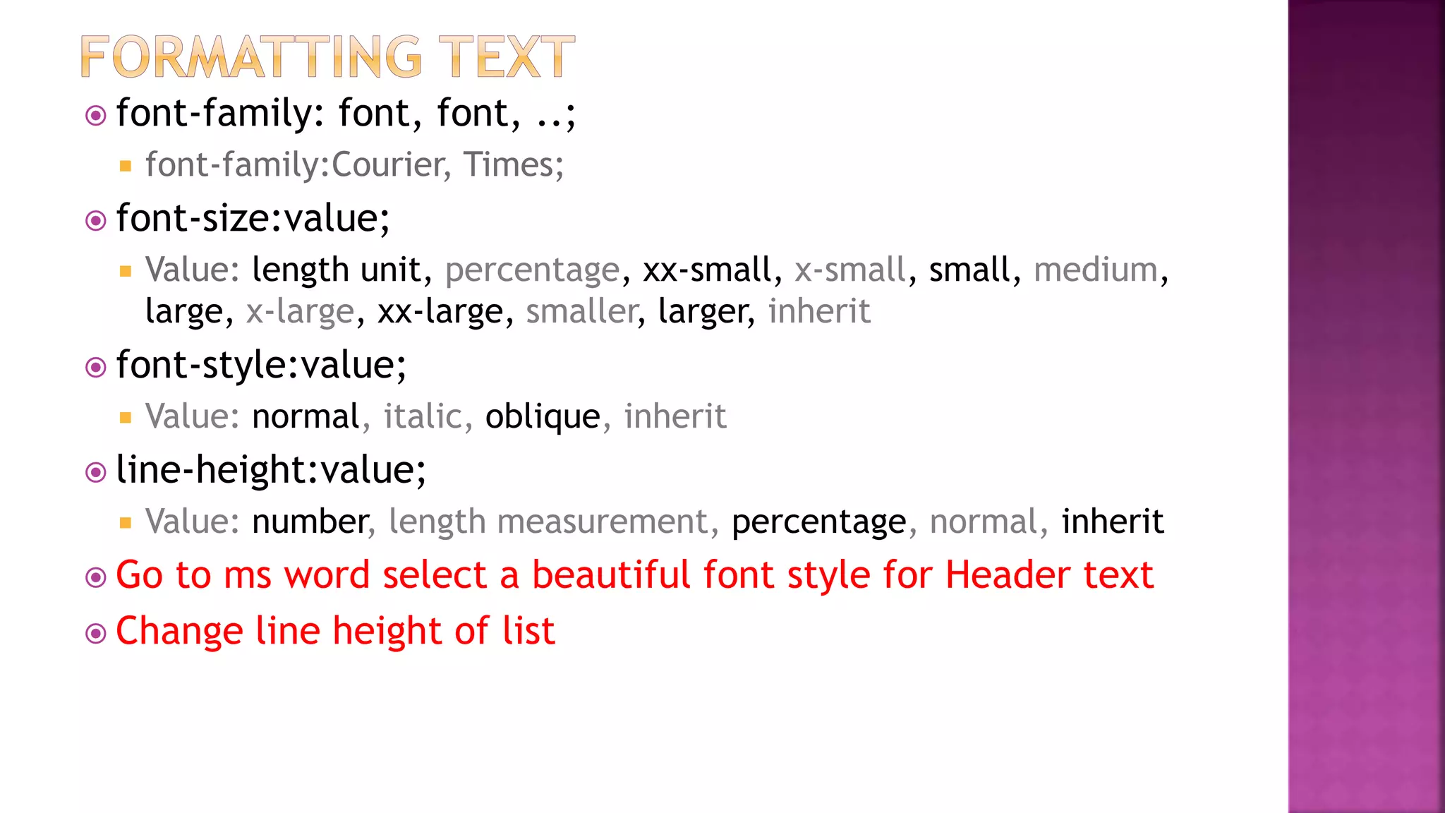 Css summary ppt