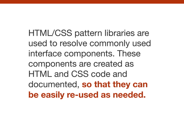 CSS pattern libraries | PPT