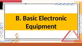 B. Basic Electronic
Equipment
 