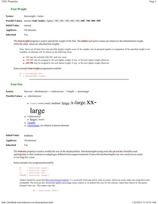Css1 properties | PDF