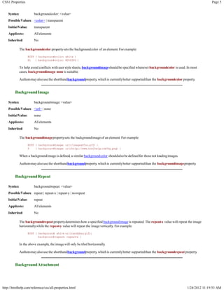 Css1 properties | PDF