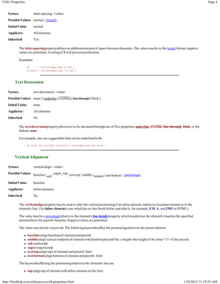 Css1 properties | PDF