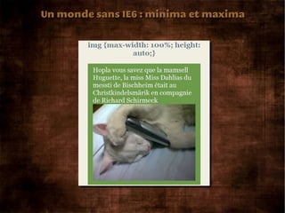 Un monde sans IE6 : minima et maxima
 