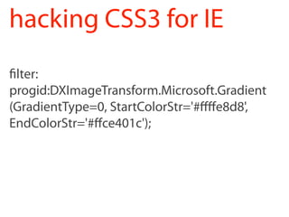 Progressive enhancement with CSS3 | PPT
