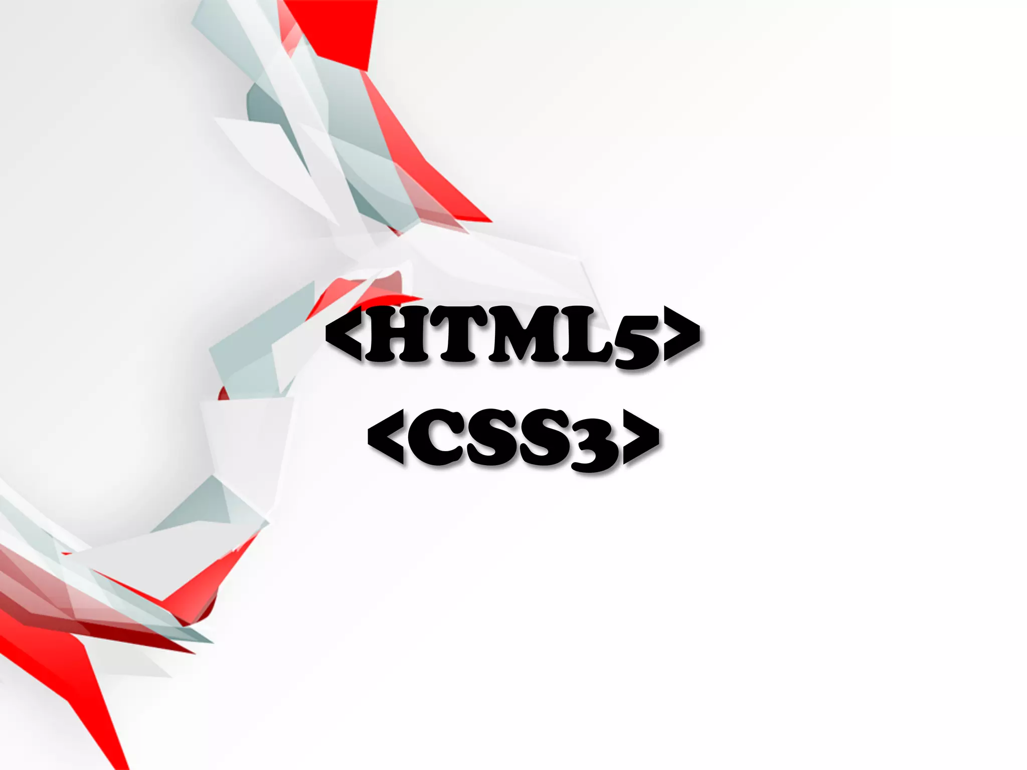 <HTML5>
 <CSS3>
 