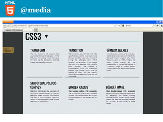 transitions Intervalos de tiempo entre cambio de propiedades -moz-transition -moz-transition-property Especifica el nombre de la propiedad CSS a la que la transición será apliacada -moz-transition-duration Duración de la transición -moz-transition-timing-function Especifica una curva bezier para definir los valores intermedios de la propiedad -moz-transition-delay Define el tiempo de espera entre el momento en que se cambia la propiedad y la transición comienza en realidad 
