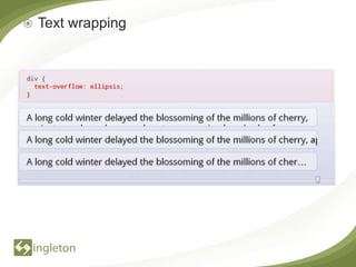    Text wrapping
 
