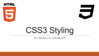 CSS3 Styling
  BY MURILLO GRUBLER
 