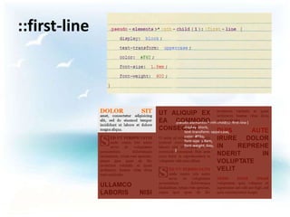 ::first-line
 