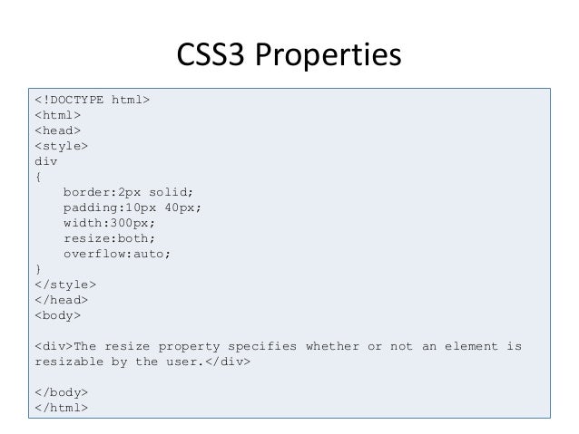 New Elements & Features in CSS3