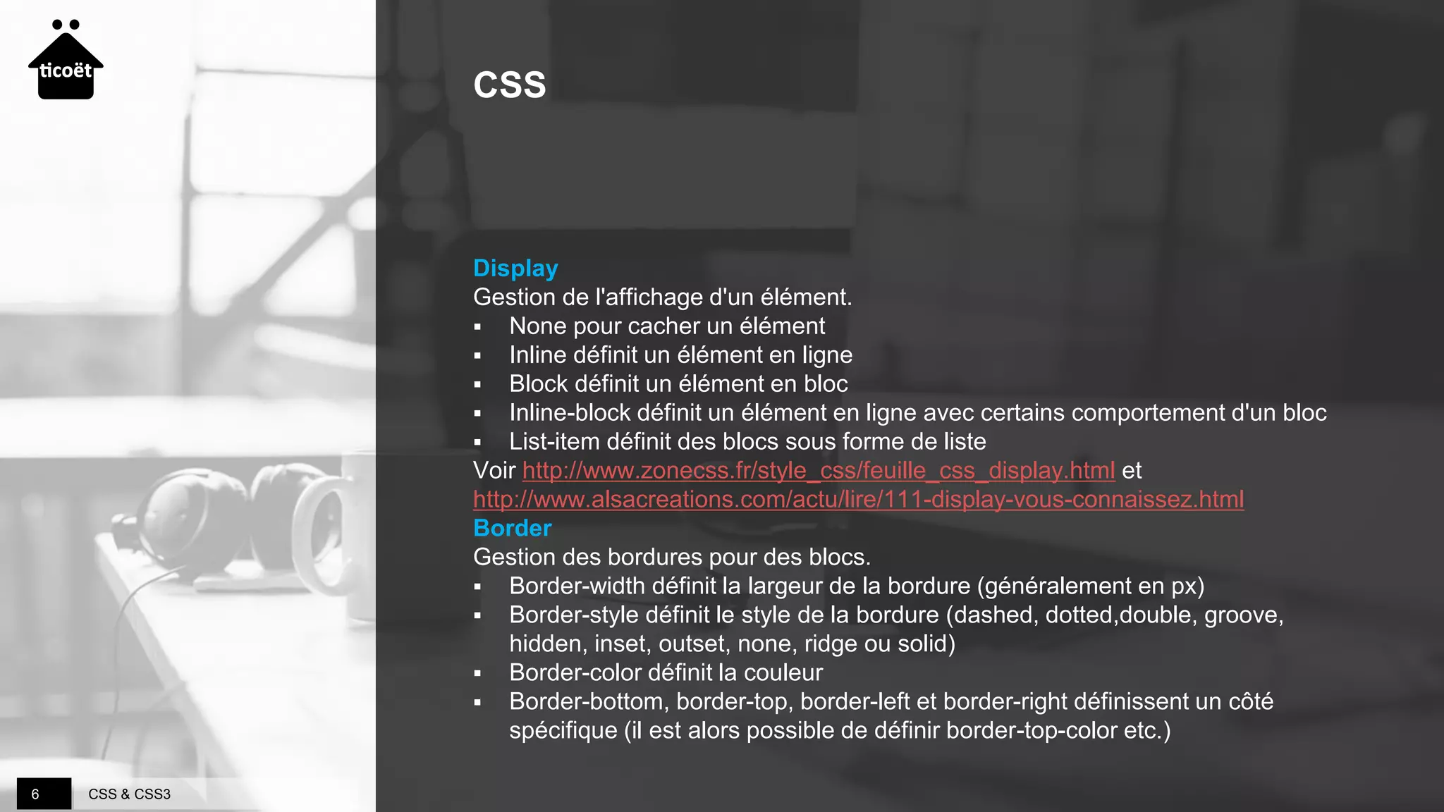Les bases du CSS3