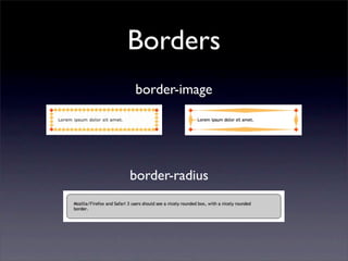 Borders
border-image




border-radius
 