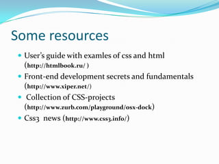 Css 3 overview | PPT