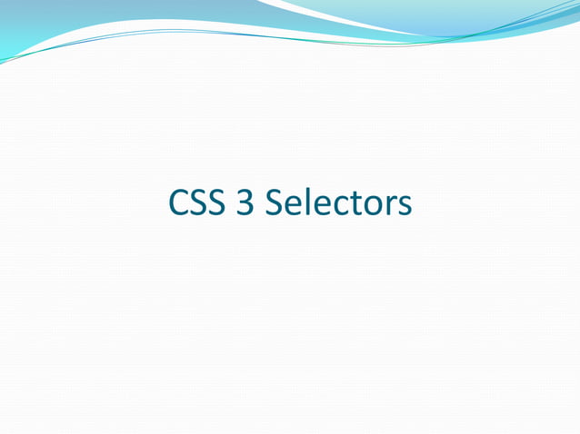 Css 3 overview | PPT