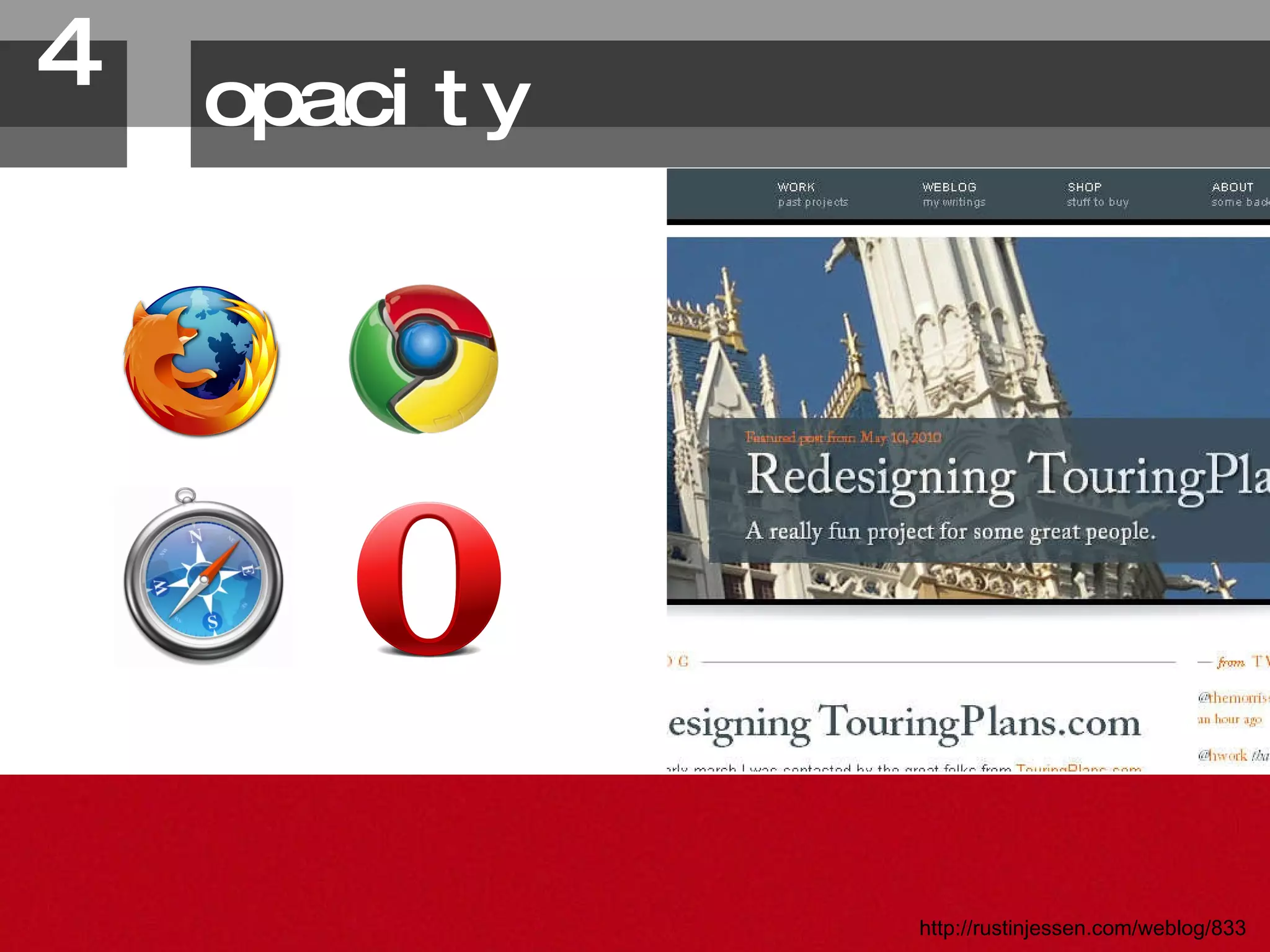 opacity 4. http://rustinjessen.com/weblog/833 