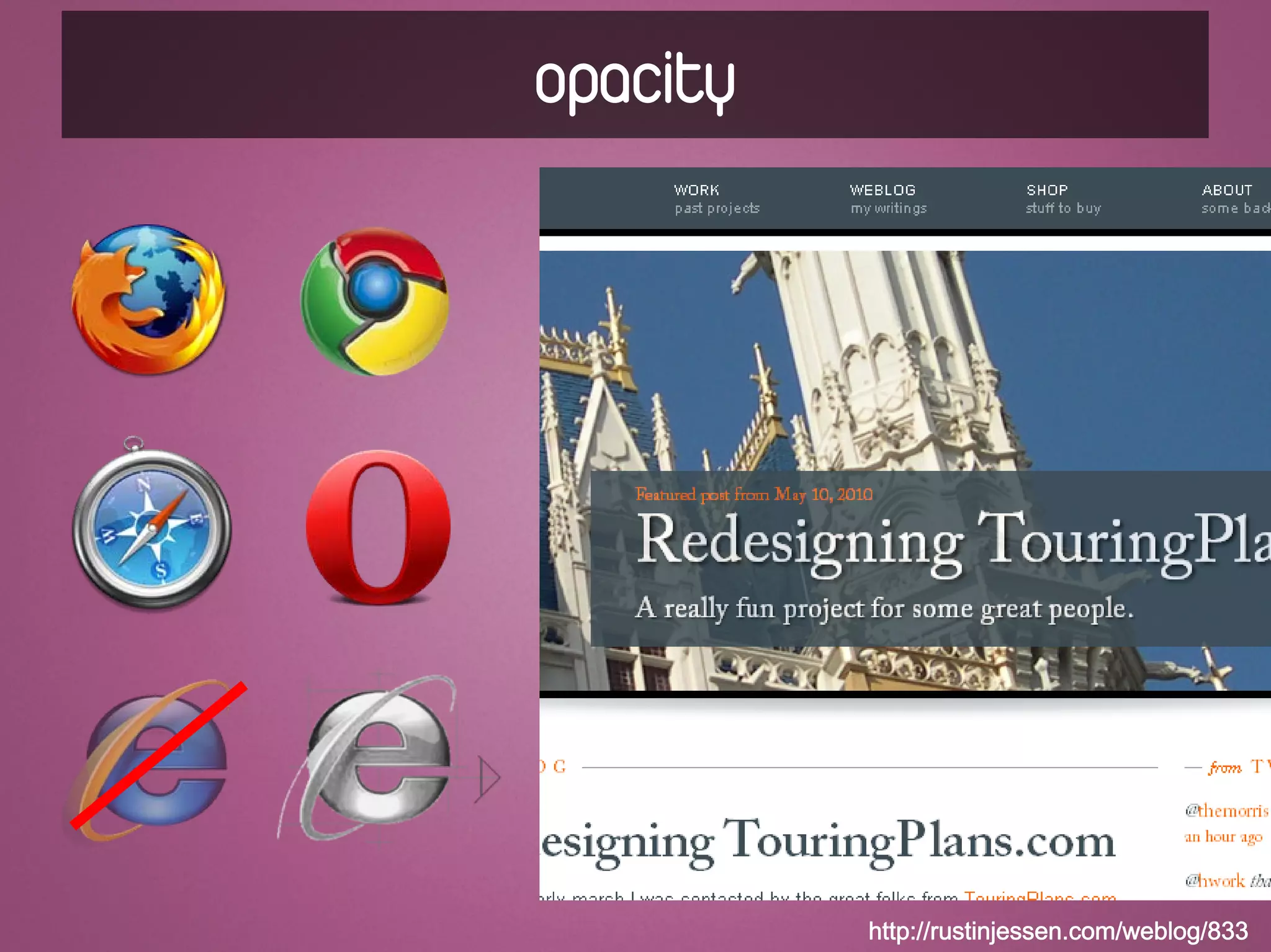 opacity




          http://rustinjessen.com/weblog/833
 