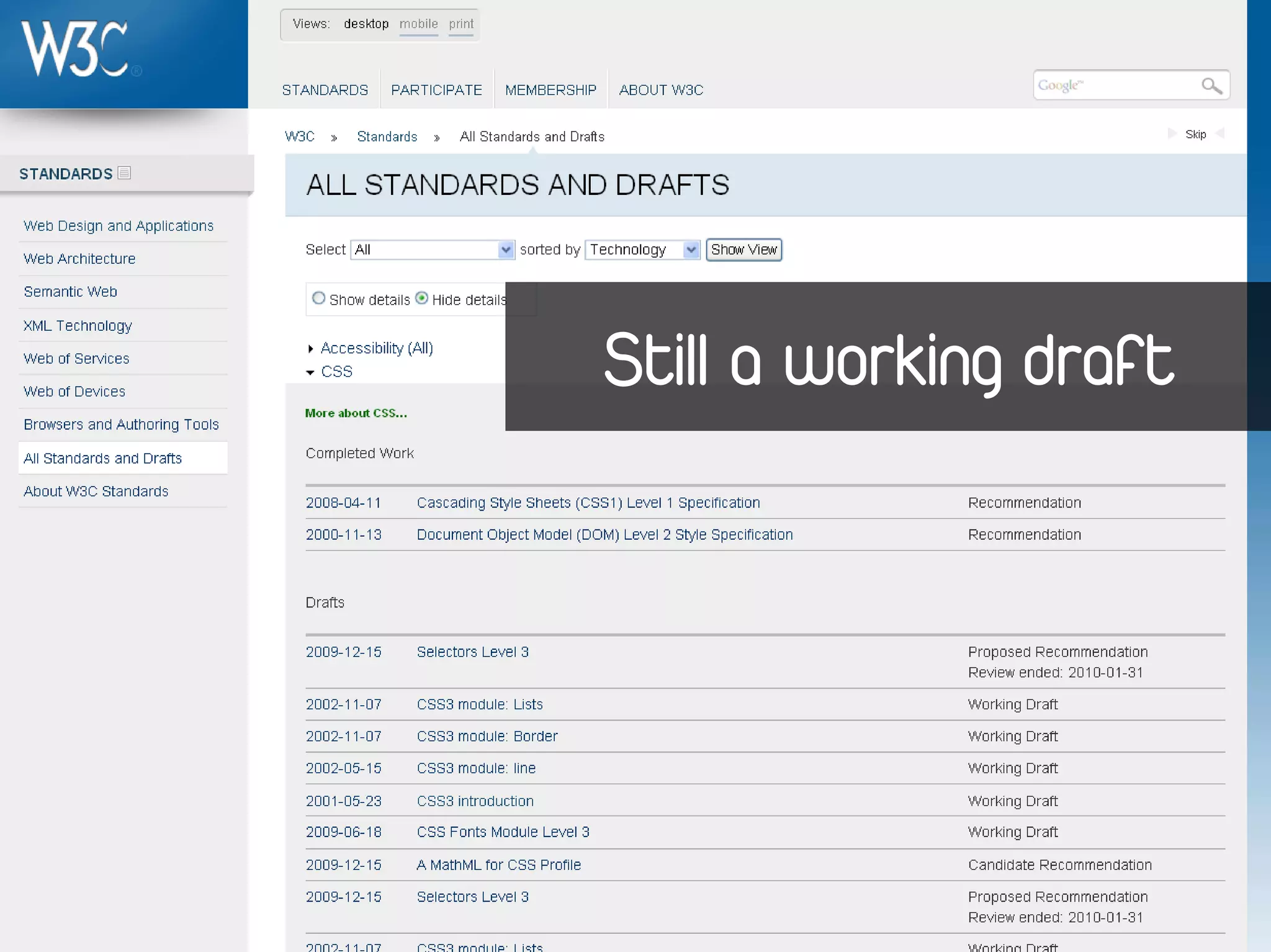 Still a working draft
 