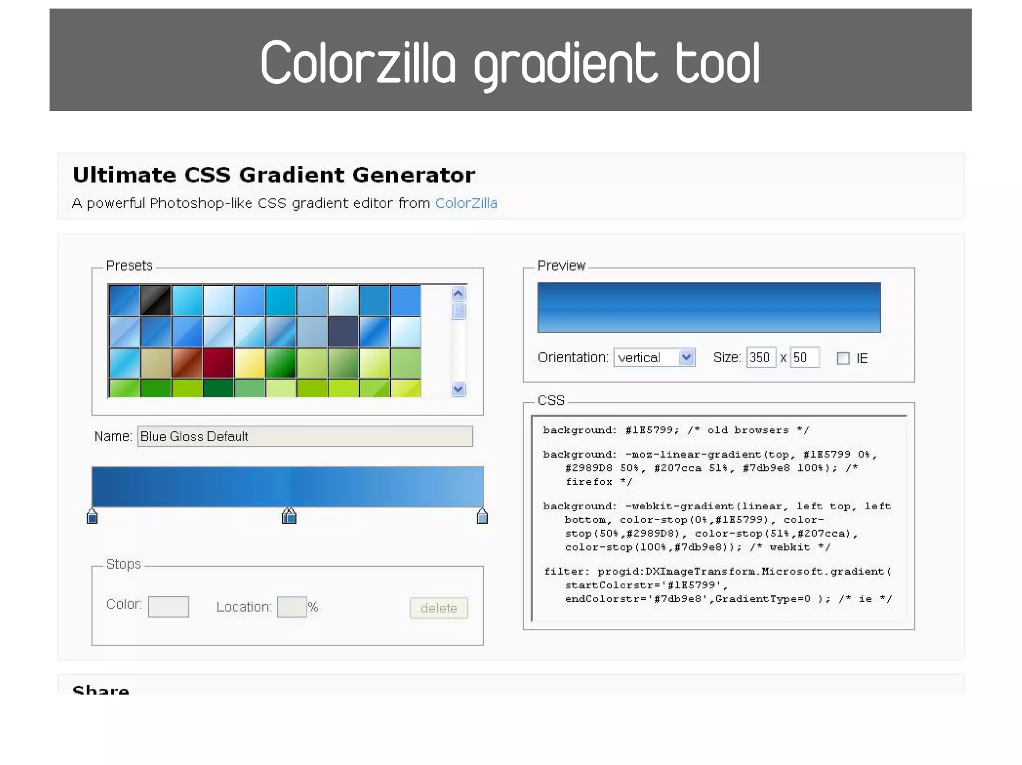 Colorzilla gradient tool




   http://www.colorzilla.com/gradient-editor/
 