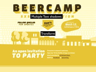 Multiple Text shadows




      Transform
 