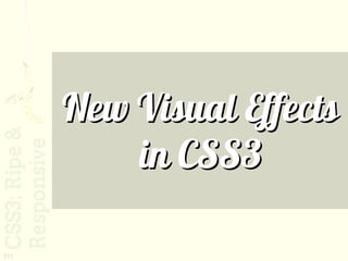 New Visual Effects
          in CSS3

111
 