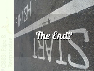 The End?

235        http://www.flickr.com/photos/ilike/3707503212/
 