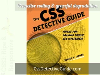 Proactive coding & graceful degradation




             CssDetectiveGuide.com
247
 