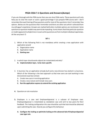 Pega Cssa Dumps Pega 7 1 Cssa Dumps