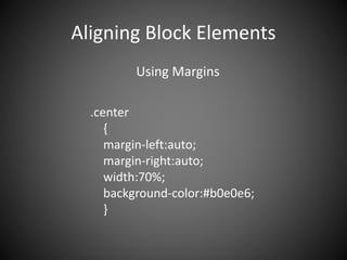 CSS Alignment | PPTX