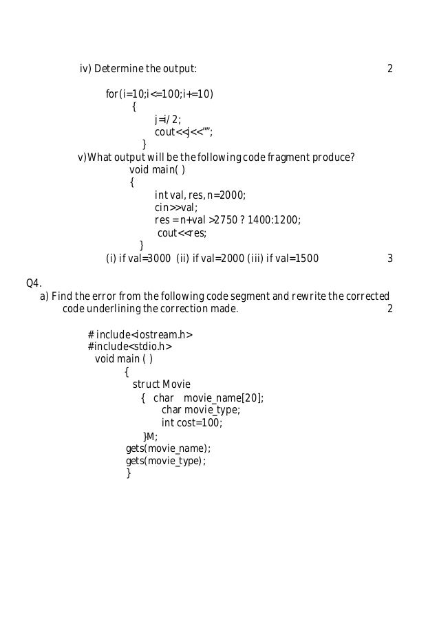 Sample Paper 2 Class XI (Computer Science)