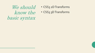 Css animation | PPTX