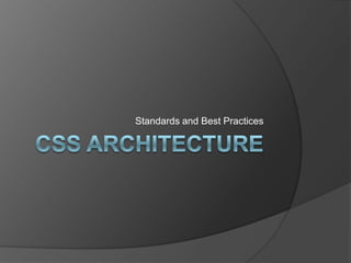 Css Architecture | PPT