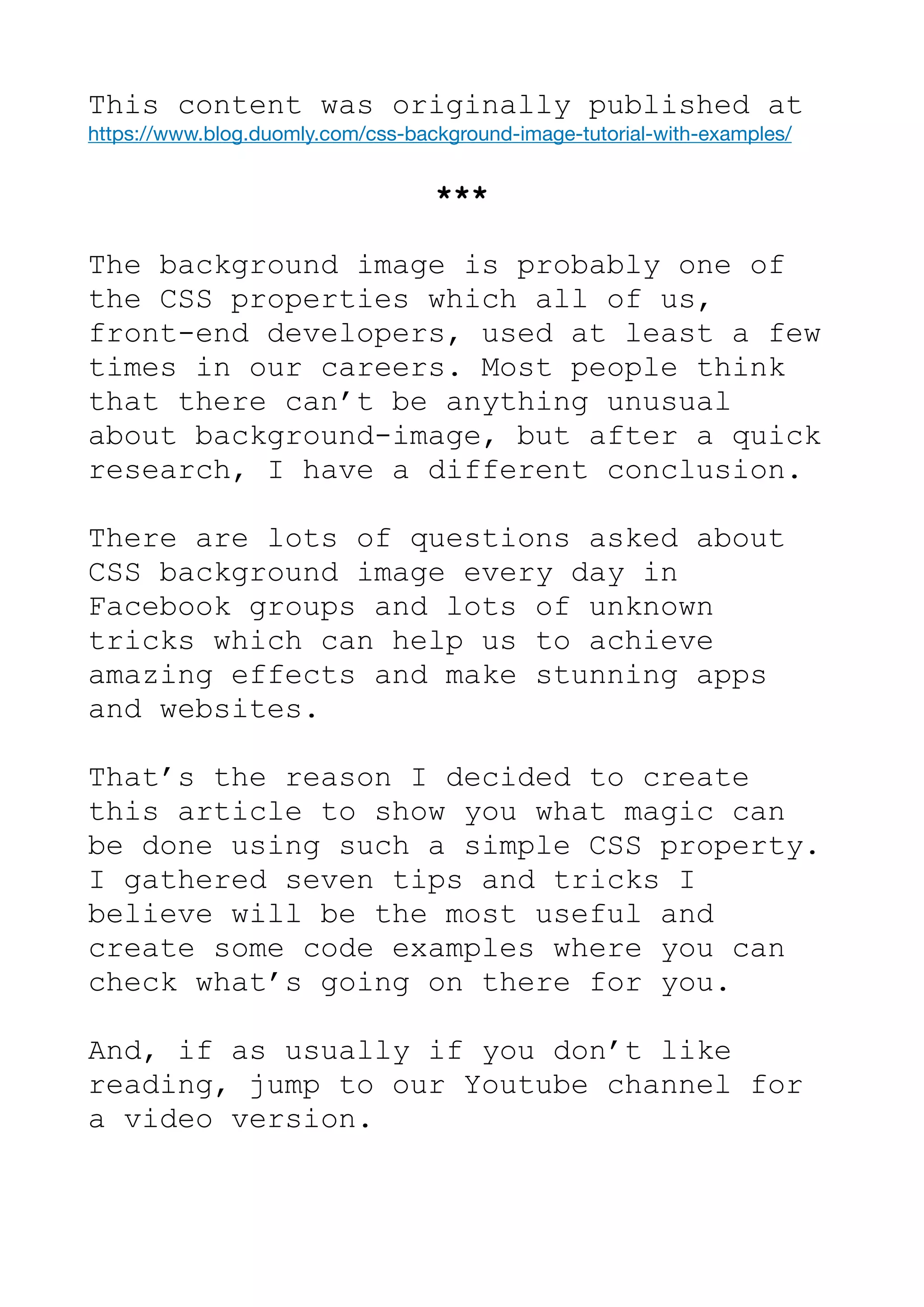 Css background image | PDF