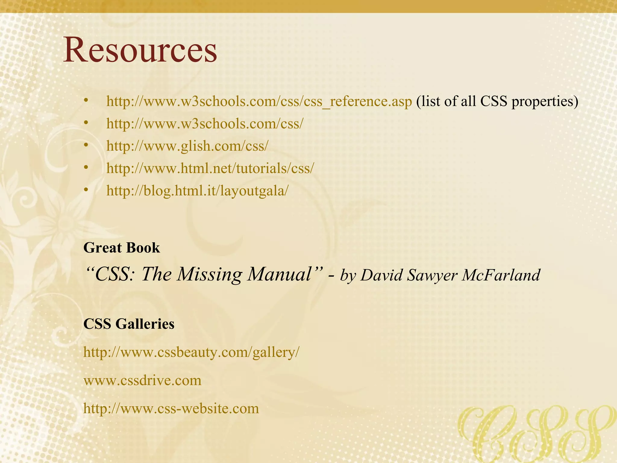 CSS Basics | PPT | Web Design and HTML | Internet