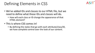 Css basics | PPTX | Web Design and HTML | Internet
