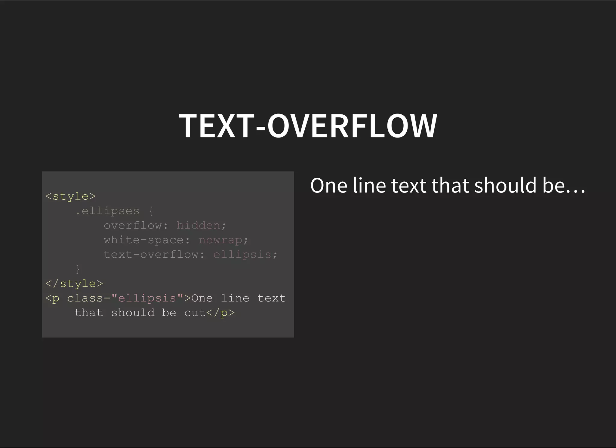 BACKGROUND
CSS 2.1
background-color
background-image
background-repeat
background-attachment
background-position
CSS 3
extends existing properties
adds new properties:
background-origin
background-clip
background-size
multiple-backgrounds
 