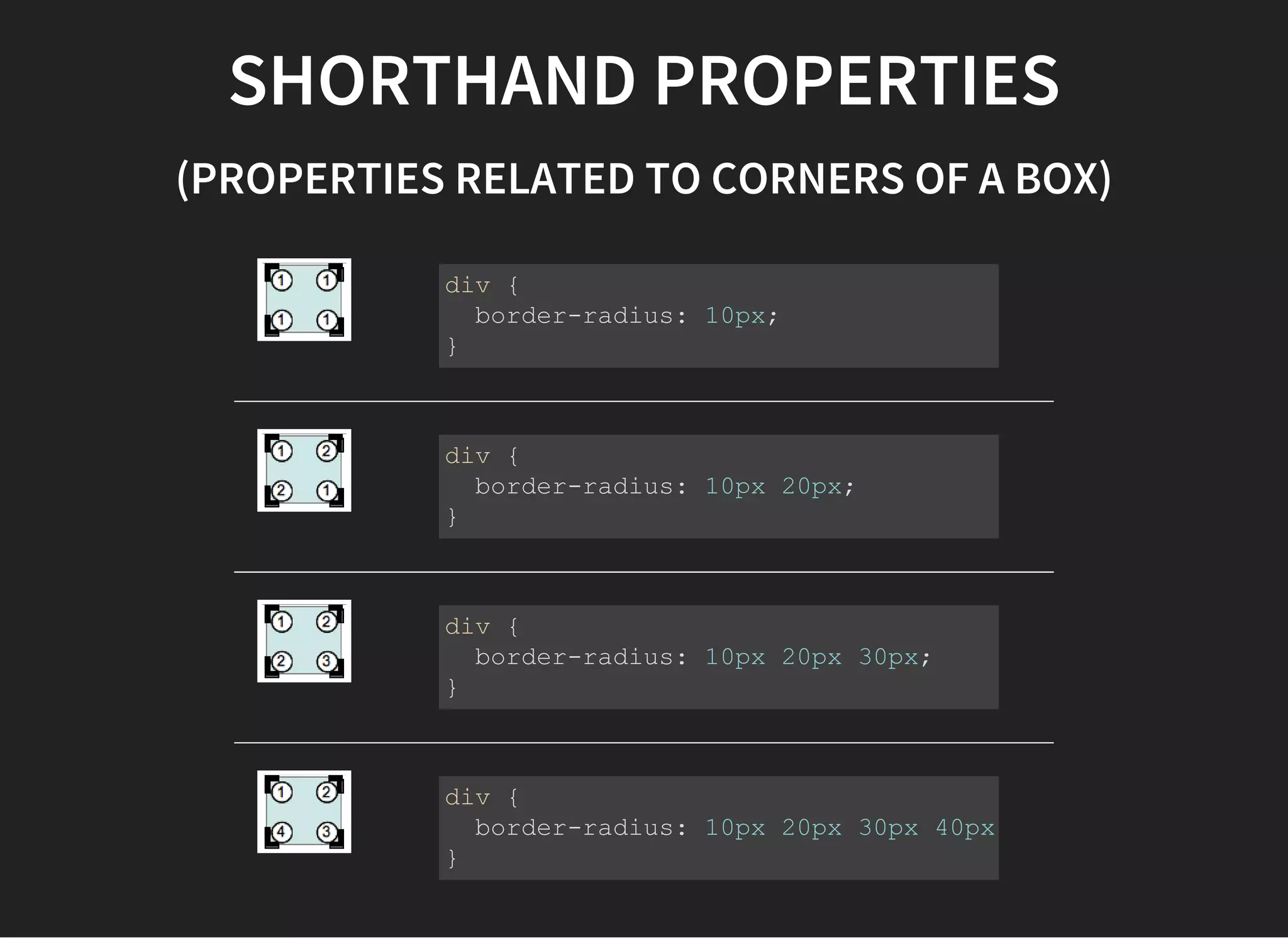 TEXT-SHADOW
.neon {
    text­shadow:
        0 0 10px #fff, 0 0 20px #fff,
        0 0 30px #fff, 0 0 40px #ff00de,
        0 0 70px #ff00de, 0 0 80px #ff00de,
        0 0 100px #ff00de, 0 0 150px #ff00de;
}
.fire {
    text­shadow:
        0 0 20px #fefcc9, 10px ­10px 30px #feec85,
        ­20px ­20px 40px #ffae34, 20px ­40px 50px #ec760c,
        ­20px ­60px 60px #cd4606, 0 ­80px 70px #973716,
        10px ­90px 80px #451b0e;
}
 