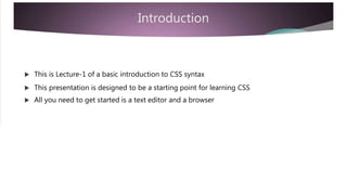 CSS Basics (Cascading Style Sheet) | PPTX