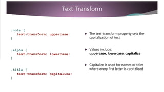 CSS Basics (Cascading Style Sheet) | PPTX