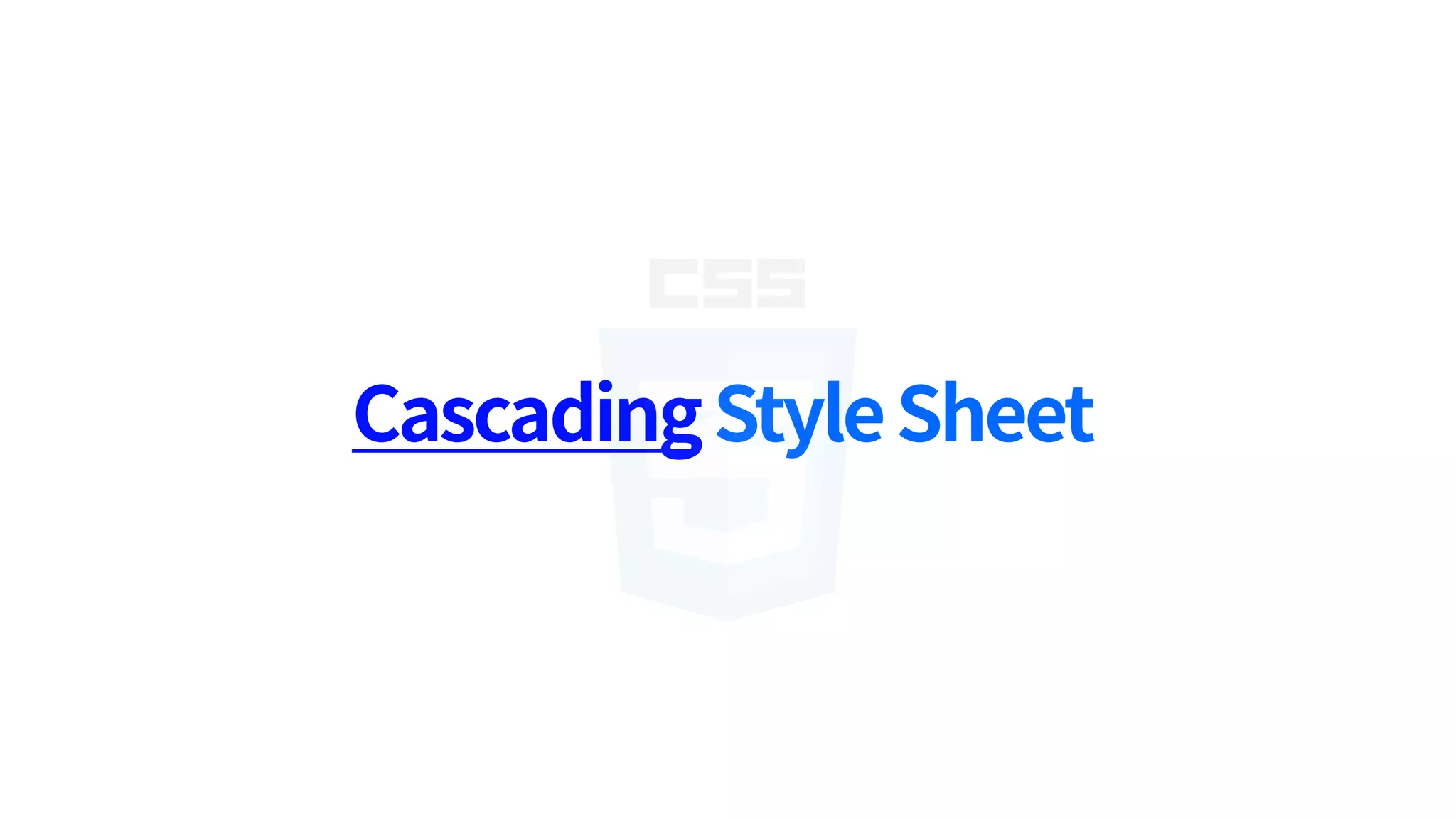 CascadingStyleSheet
 