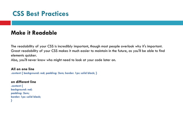 Css Best Practices | PPT