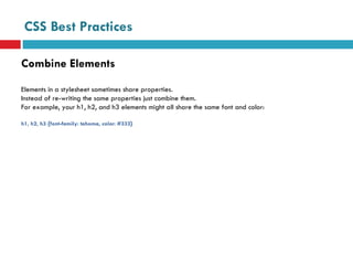 Css Best Practices | PPT