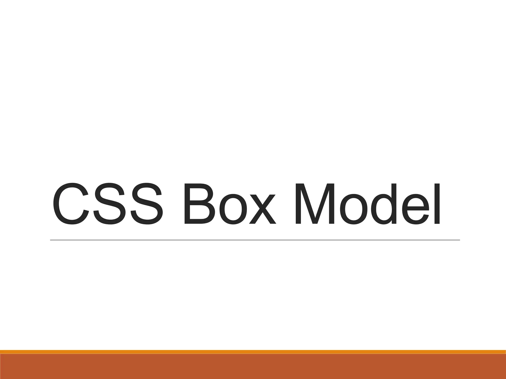Css box model | PPT