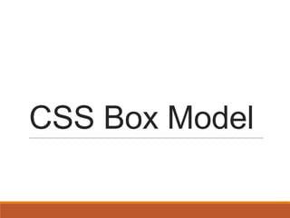 Css box model | PPT